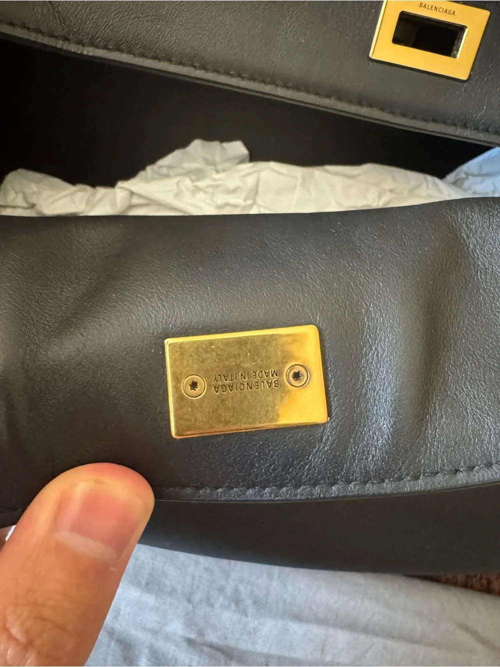 Balenciaga Rodeo Bag Large Leather Top-Handle Shoulder Bag With Dustbag